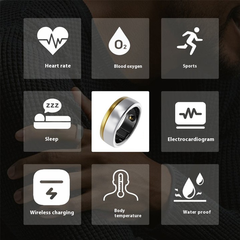 X5 ECG Monitoring Waterproof Smart Ring Sports Health Ring - Image 5