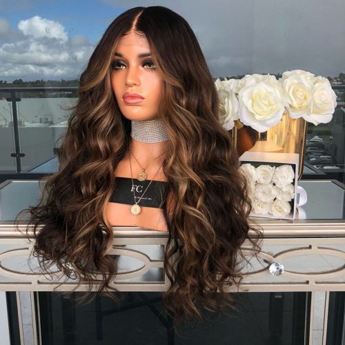 Long brown wig - Image 2